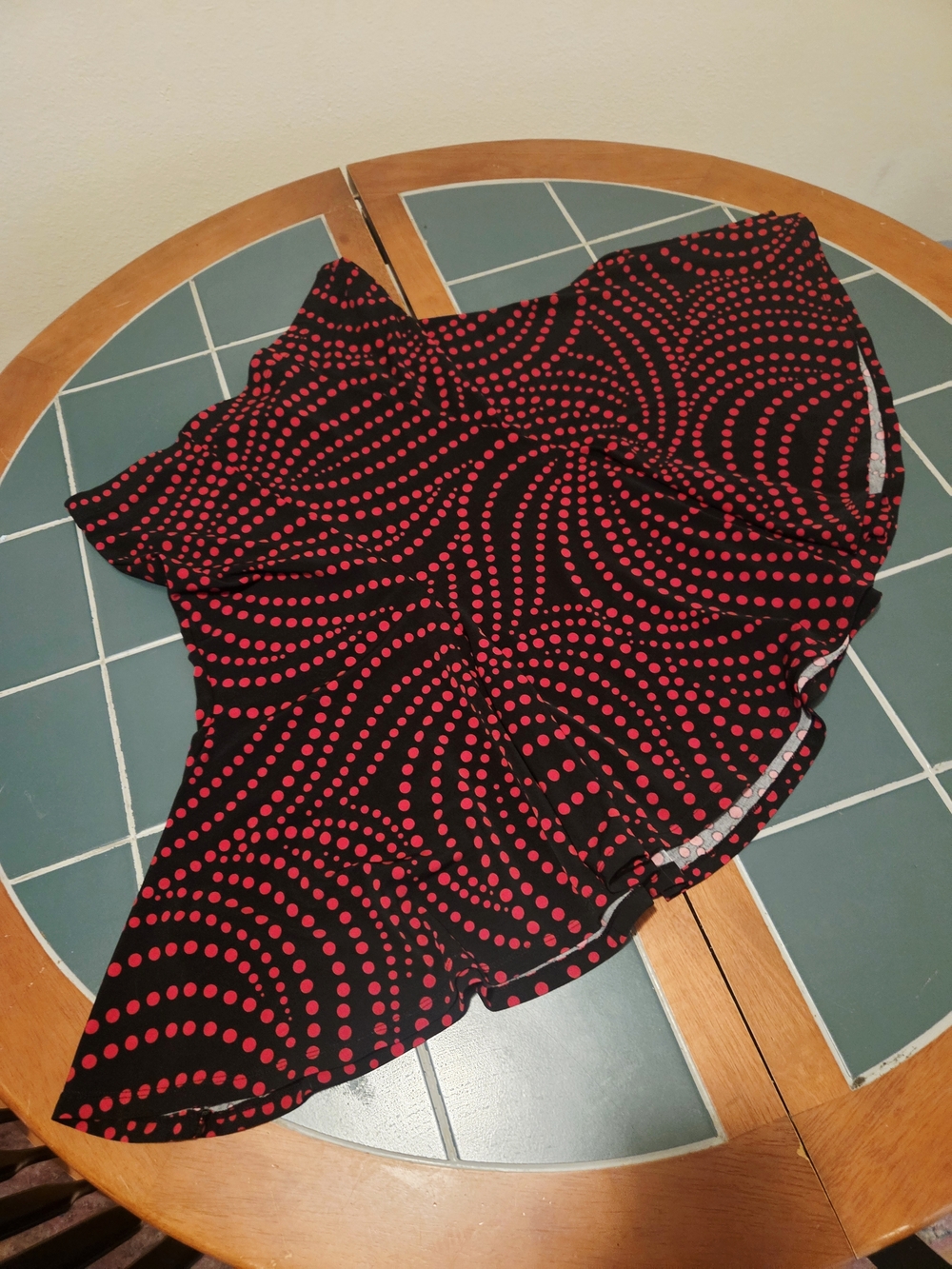 George Black Skirt with Red Polka Dots Size Ladies Small (4/6)